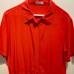 Equipment Orange Silk Mini Dress